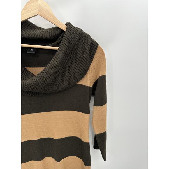Ann Taylor Factory‎ Brown Tan Merino Wool Sweater Dress Women's Size X-Small XS - Picture 4 of 8